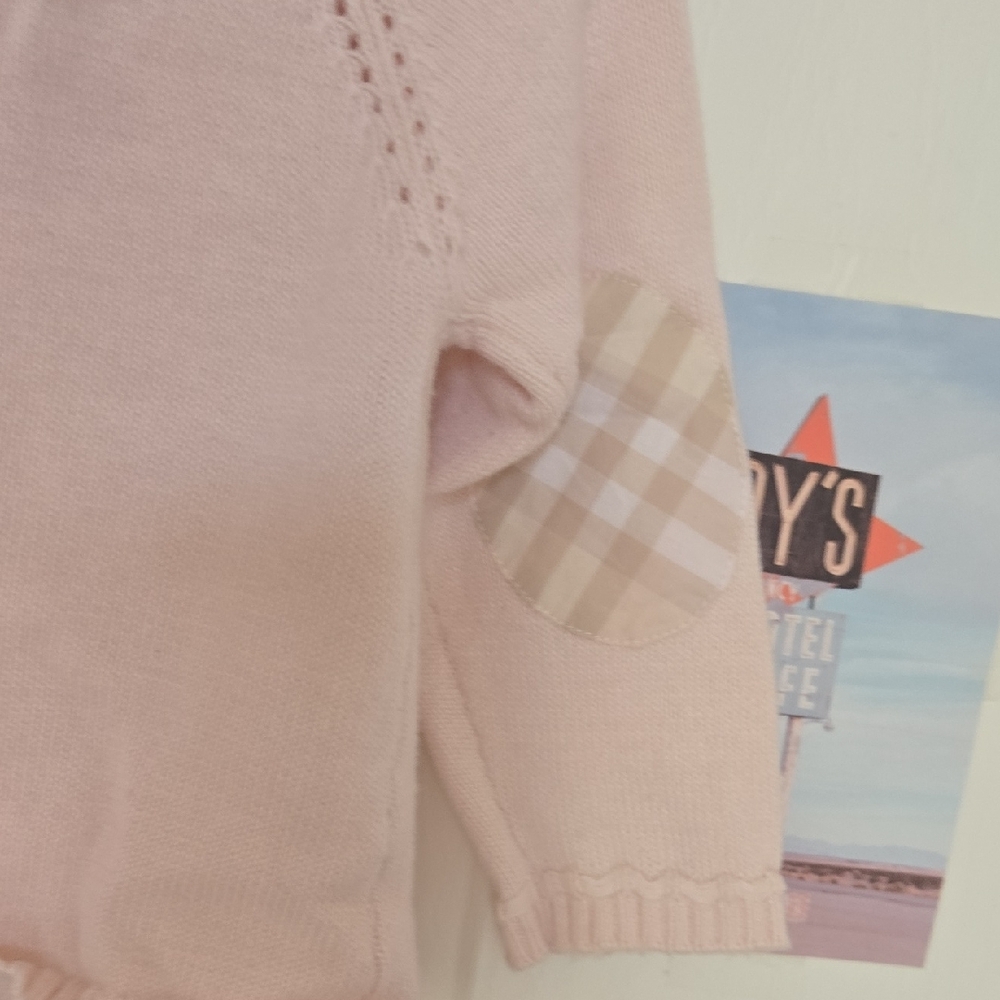 Burberry Light Pink Girls Cardigan - Picture 3 of 4